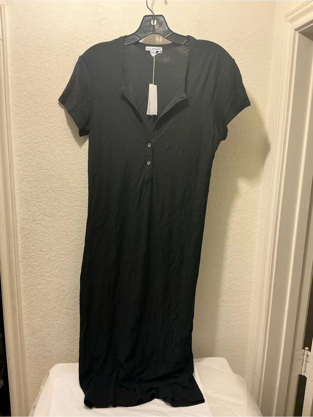 NWT James Perse black Short-Sleeve Sleep Dress size 1